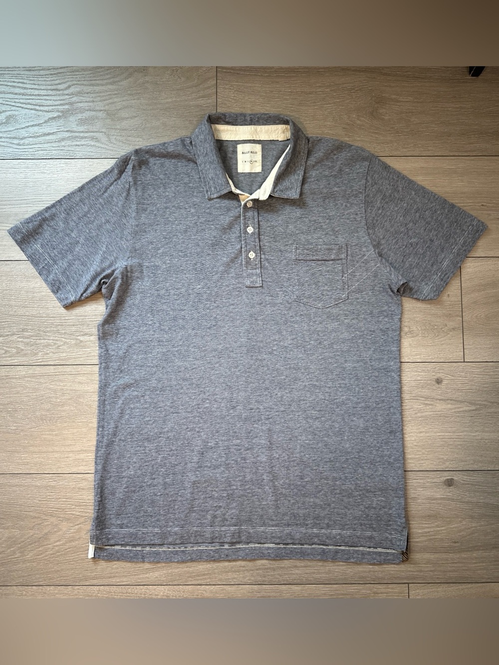 Billy Reid Shirt Mens Size XL Blue Pensacola Polo Designer Quiet Luxury Preppy